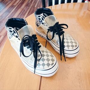 Vans Sandy Liang Sk8 Hi Clear Checkerboard Super Comfy Cush Zebra 6.5 Rare